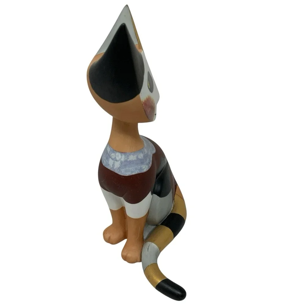 Goebel Rosina Wachtmeister Stella Cat Figurine Porcelain Modern Art Gold 7